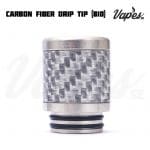 Carbon Fiber Drip tip 810 Silver