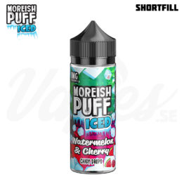 Moreish Puff Iced - Watermelon & Cherry Candy Drops (100 ml, Shortfill)