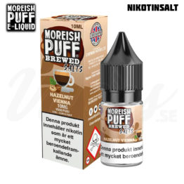 Moreish Puff Brewed - Hazelnut Vienna (10 ml, 10 mg, Nikotinsalt)