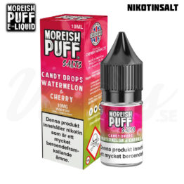 Moreish Puff Candy Drops - Watermelon & Cherry (10 ml, 10 mg, Nikotinsalt)