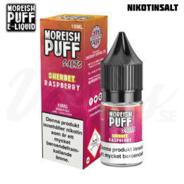 Moreish Puff Sherbet - Raspberry (10 ml, 10 mg, Nikotinsalt)