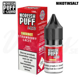 Moreish Puff Sherbet - Strawberry Laces (10 ml, 10 mg, Nikotinsalt)